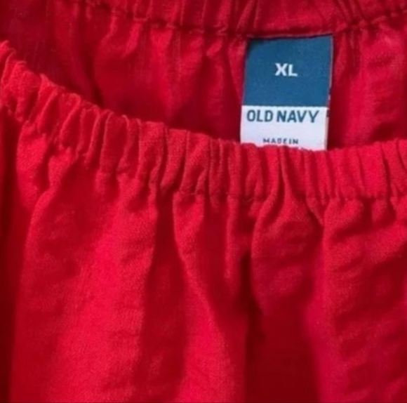 ✨NWT!! Old Navy Bright Red Women's Seersucker Babydoll Puff Sleeve Top - Picture 7 of 10